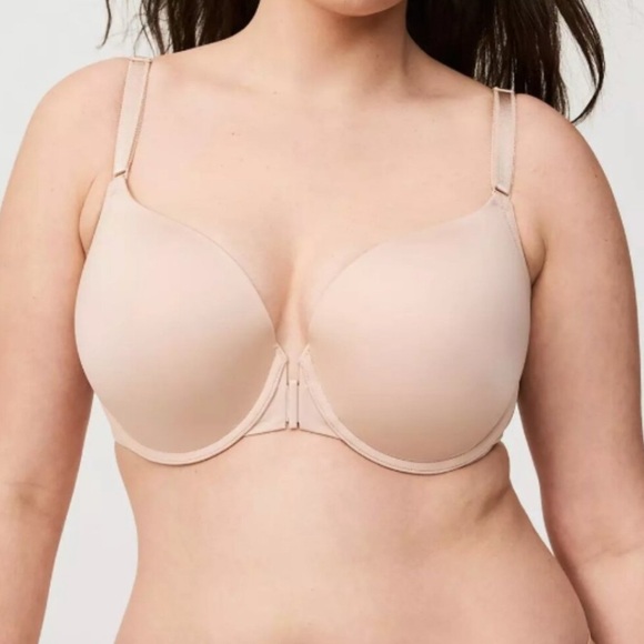Torrid Perfect T-Shirt Push-Up Front-Close Bra rose dust size 46 DDD - Picture 1 of 13